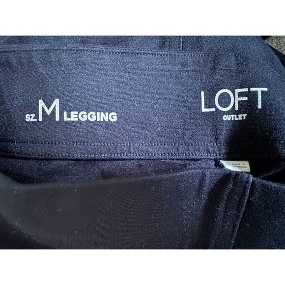 Loft Outlet Womens Leggings Black Stretch Knit Pull On Pants Womens Size M - Picture 6 of 7